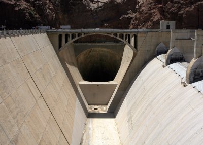 Hoover Dam spillway on the Arizona side