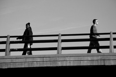 Men on bridge