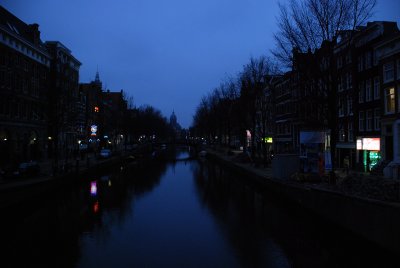 A tranquil evening in the Red Light District