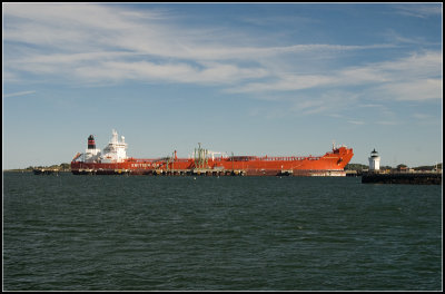 Oil Tanker (And a Lighthouse)