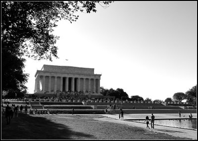 Lincoln Memorial and a Tiny Plane