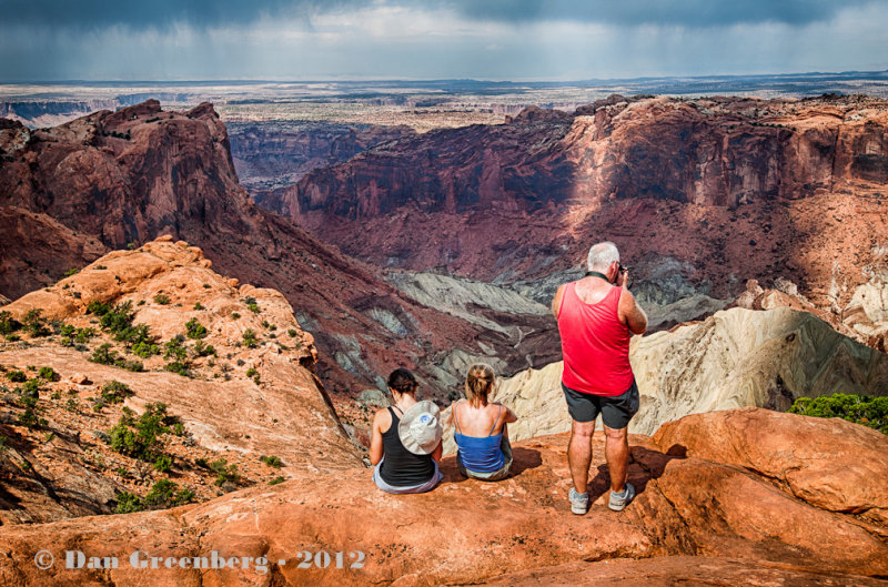 3 Tourists at Upheaval Dome