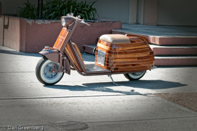 Motor Scooter with Custom Redwood finish