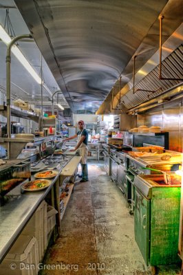In the Kitchen at Chelos Restaurant