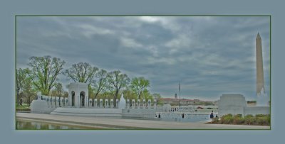 The World War II and  Wshington Memorials