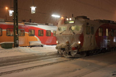 Trains in winter