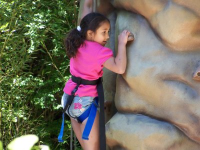 Keira rock climbing