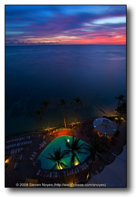 A Hawian Sunset : Waikiki Sheraton : Oahu Hawaii