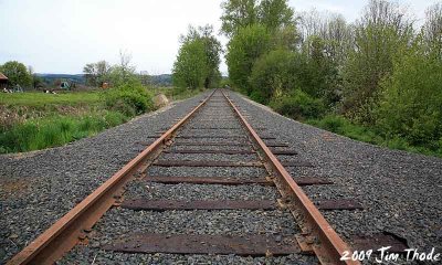 Repaired rail line, May 2009