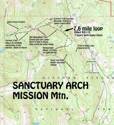 Area map and hike route