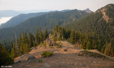 Ridge down to St John Lake from the Arch