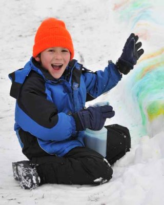 Frankie Paints Snow!