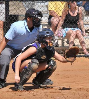 AshleyL behind the Plate