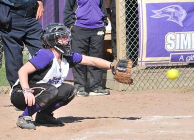 KellyL Jumps Behind the Plate