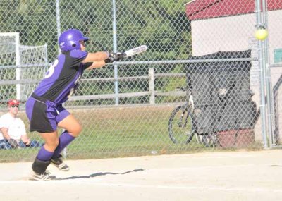 Hillary Reaches High for a Bunt