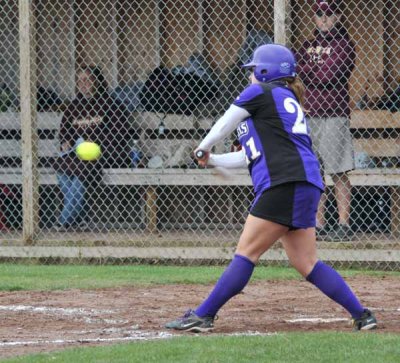 KellyE at bat