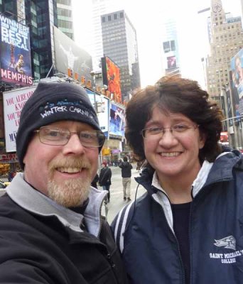 Tourists In Times Square