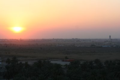 Sunset at Baghdad International Airport