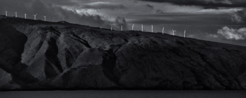 Wind turbines, Maui,Hawaii