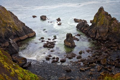 Shore rock formations, Yaquina Head Natural Area, Oregon Coast