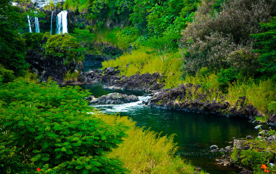 Pe'e Pe'e Falls, Big Island, Hawaii