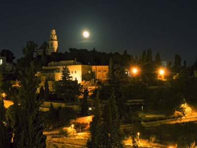 Moon over the Old City.