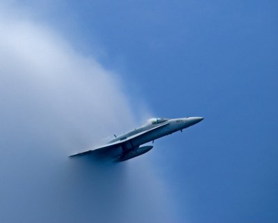 F/A-18 Hornet One-seater Breaking the Sound Barrier