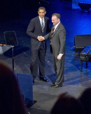 President Barack Obama and Governor Tim Kaine at DNC Fundraiser