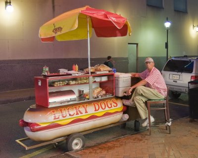 New Orleans Hot Dog vendor