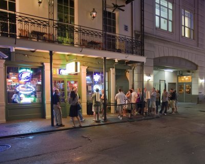 Line for a bar, French Quarter, New Orleans