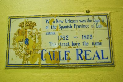 Historic street name plaque, French Quarter