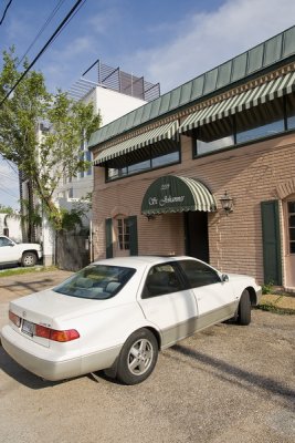 Daniel's car and apartment in Houston.  His room is top left.