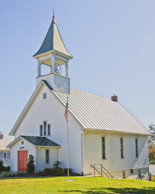 Hudson Crossroads:  Church on Crooked Run Road