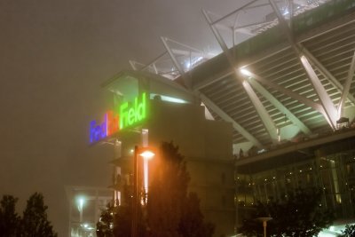 By the end of the game, the fog rolled in
