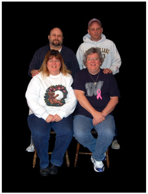Our parents married over thirty years ago. My mother came to the marriage with two teenaged boys & my dad with two teenaged girls. He died in January of 1995. Nearly fourteen years after his death, & thirty three years after their marriage, the four of us, kids remain siblings. We do not share genetics. However we continue to share love, respect, and a closeness blood siblings often lack. I am proud of all of them, and more proud still, to call myself one of them. Thanks for coming. I love you all.