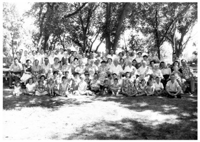 There are only a few folks I can pick our in this shot. My own great maternal grandfather, Paul Portsche Sr., can be seen sitting two or three people right of dead center. Grace and Stan Portsche can be seen sitting on the far right. Stan is shown enjoying a cigar. What a bunch, man.