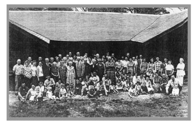 Shown above is the Portsceh reunion, 1958. The only people I can pick out in this shot, again, are my great paternal grandfather, Paul Portsche Sr., standing with his arms crossed, a little right of center, and my cousin, Stan Portsche, sqautting on the far right.