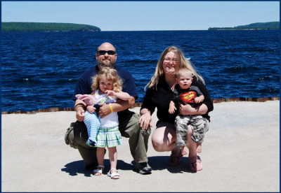 On the tail end of our Michigan holiday, we took a few minutes to shoot a Family picture on the dock, in Munising. It's really, so pretty up there. The weather is brutal, but it boasts awesome scenery.