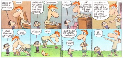 Mama brought this home for me. It pretty much describes my life with my family. Being a stay at home dad is such a reward, but having the support of our Mama, is really something special.