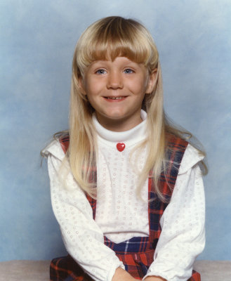 Not yet in school, so it was another Christmas picture. Yes, that is a mullet. No, I didn't have a choice.