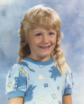 My very first school picture. I was thrilled to be in Mrs. Bollinger's kindergarten class.