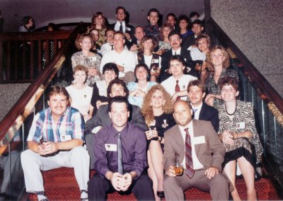 This was taken 10 years out of high school. The people on the stairs were the people who had attended Chapel Hill. Many of these folks on these stairs were in the 1970 shot of my class with Mrs. Metzgar.