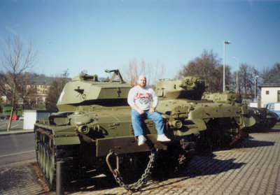 This was taken atop a Word War II US Army Tank, stored at the Heavy Artilelry Museum in, Baumholder Deutschland.