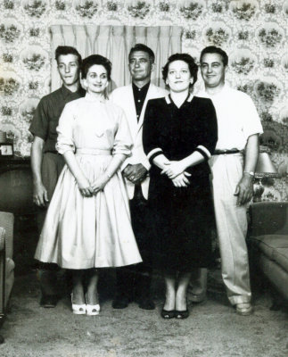 Shown are the five children of Paul Portsche Sr. Shown back to front, left to right are the following folks: Rex LaVern Portsche, Vivian Hazel Portsche, Paul Portsche Jr, Kathleen Ann Portsche & Harold Arthur Portsche. Richard Mann is in possession of an original copy of this photograph.
