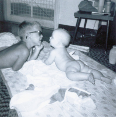 My brother David and me. This was right before we moved to a new house.