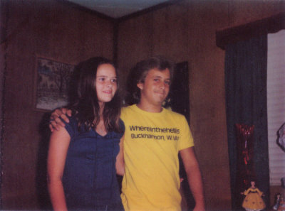 This was a photograph taken of me and one of my paternal cousins. She's a sweetie, a wife and a mother herself, these days.
