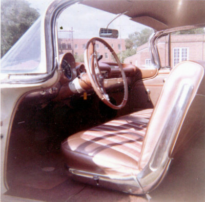 This car too, was pale yellow; must have been something in the genes. Here we see the brown interior.