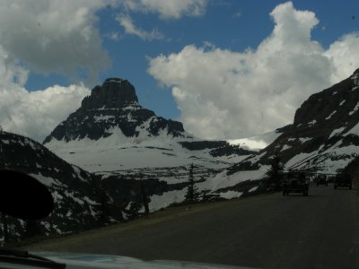 In the background lies the basin where the Logan Pass visitor center is located