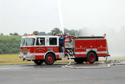 Deck Gun flowing from Verona Va. Engine 62