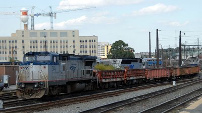 Work train at Union Station